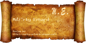 Márky Erhard névjegykártya